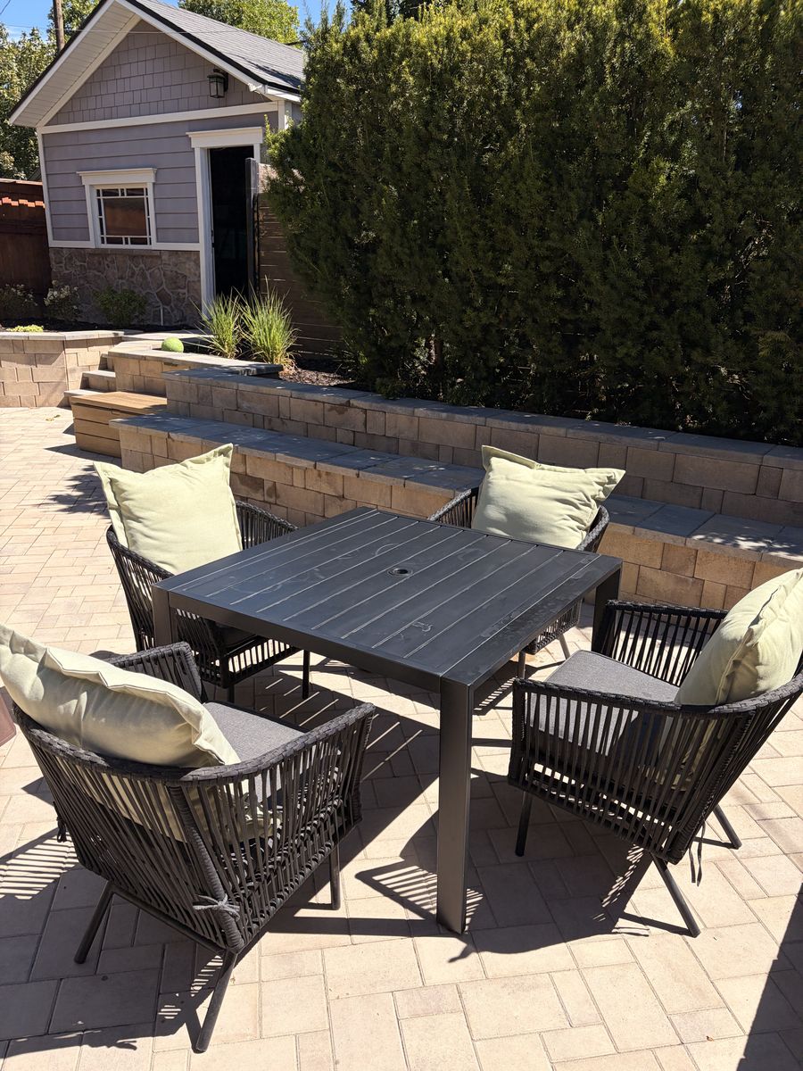 Patio Dining Set with Table and 4 Chairs