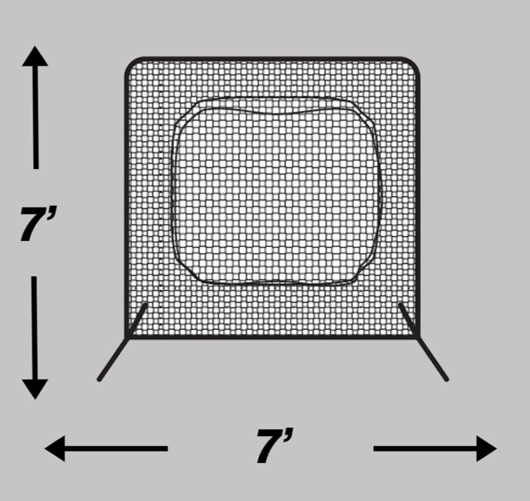 NEW On Deck Sport Premium 7x7 Sock Net Screen For Baseball/softball Swing Practice PS3004