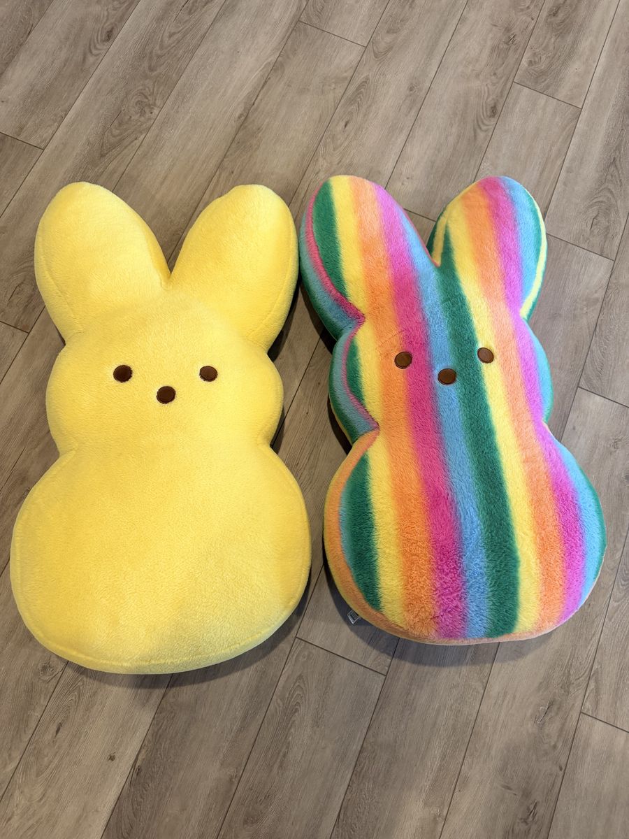 Large Plush Peep Bunny Pillows – Super Soft!