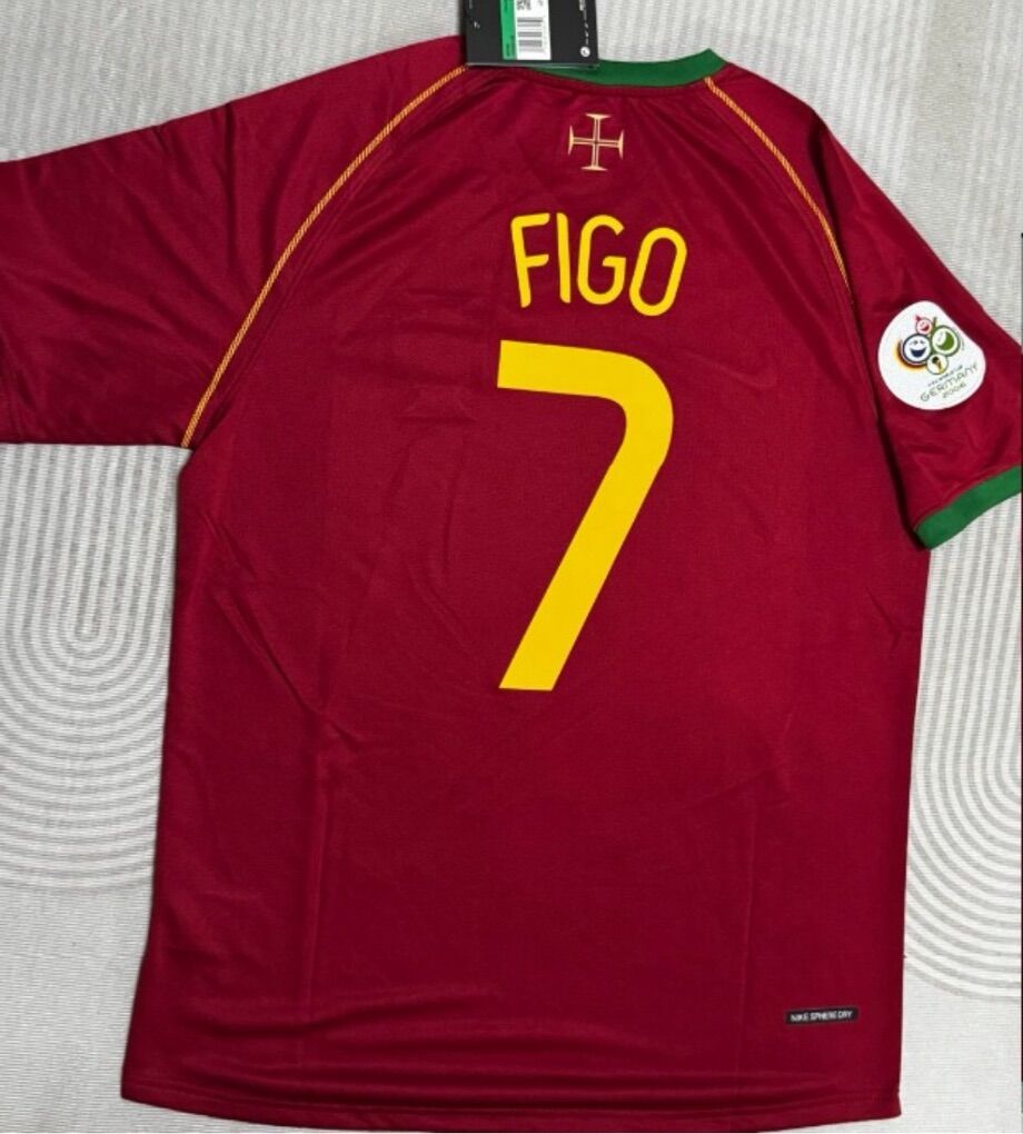 Figo #7 | XL | Portugal 2006 Home Jersey