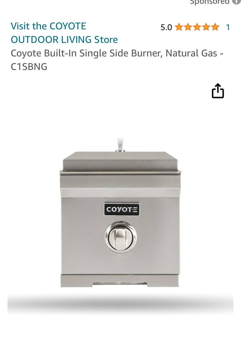 Coyote Side burner. New in box