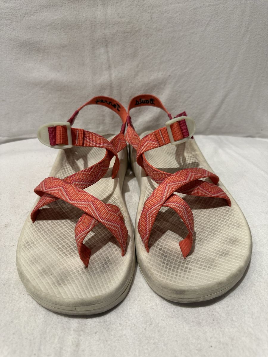 Chaco men’s size 12, David Torrey orange/white/hot pink, hiking sandals