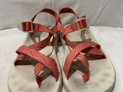 Chaco men’s size 12, David Torrey orange/white/hot pink, hiking sandals