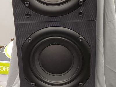 B&W DUAL TOWER SPEAKERS, DUAL BOOKSHELF, DUAL SUBWOOFERS