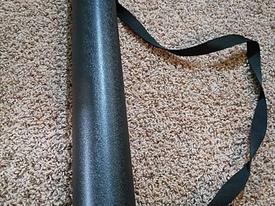 Black Adjustable Document and Blueprint Storage Tube with Strap