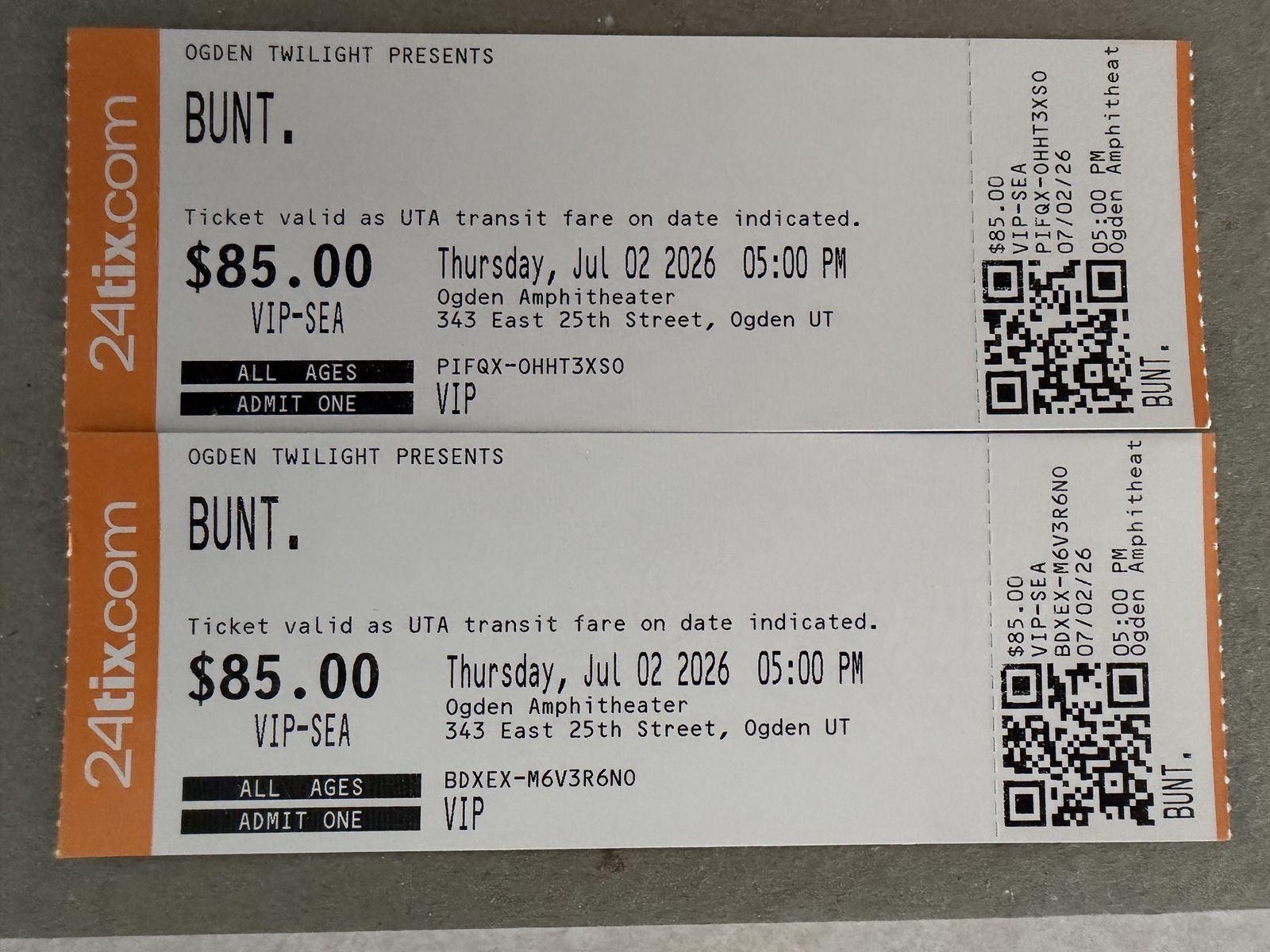 Ogden Twilight VIP – BUNT
