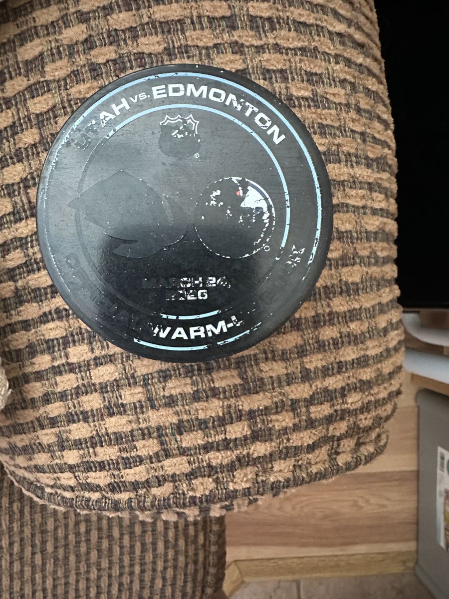 Edmonton Oilers vs Utah Mammoth Warmup Puck Matchup Puck March 24, 2026 game.