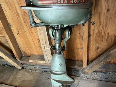 Vintage Johnson Sea Horse Outboard Boat Motor - Classic Marine Engine