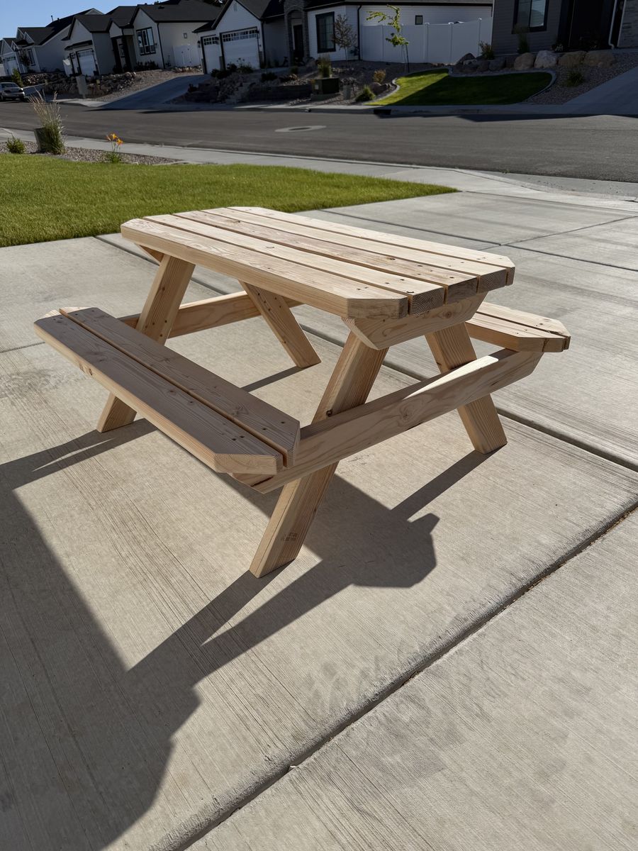 Made and built to order kids picnic table