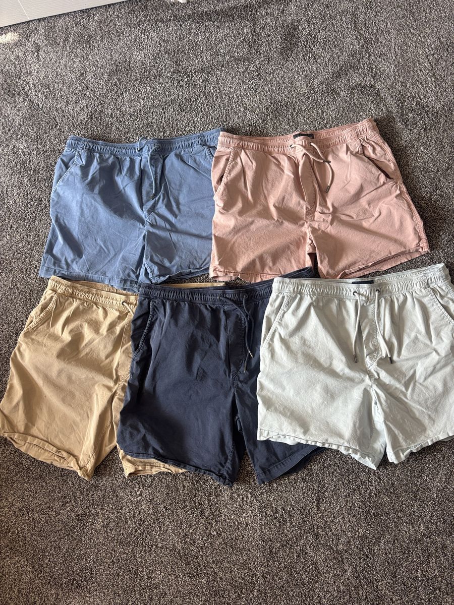 Five American Eagle Men's Lived-In Trekker Shorts- Size Large