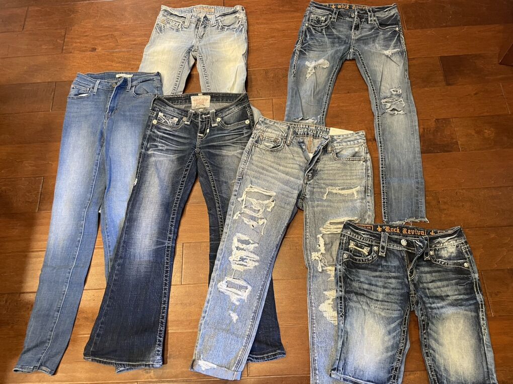 6 Jeans & Shorts Rock Revival, Big Star Size 23-26