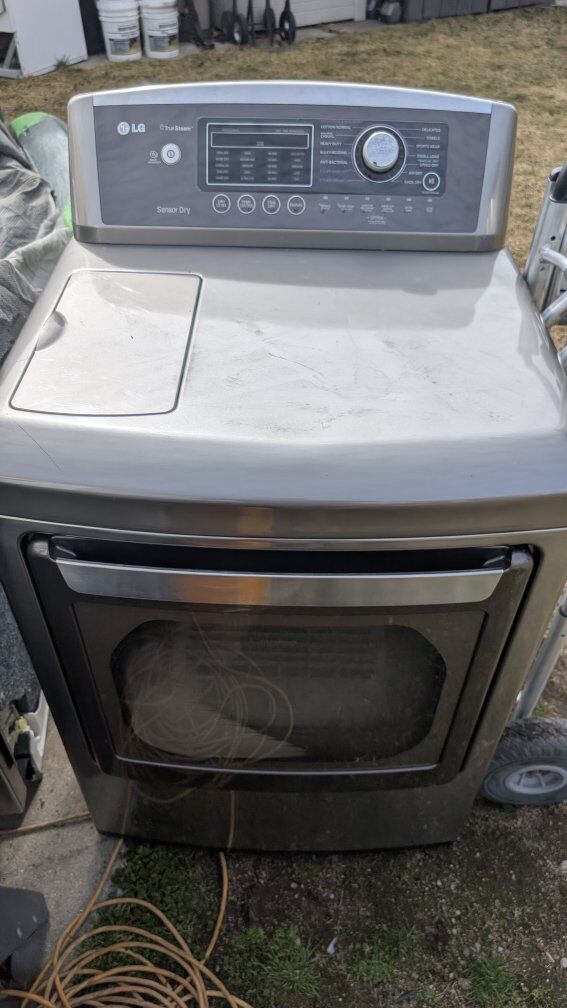 LG gas dryer tan metallic