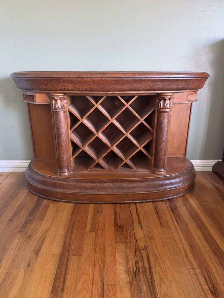 Entry Table Sideboard Buffet With Wine Rack