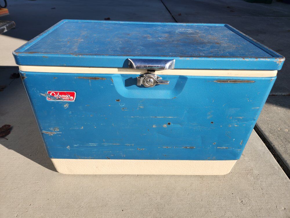 Coleman vintage steel-belted cooler