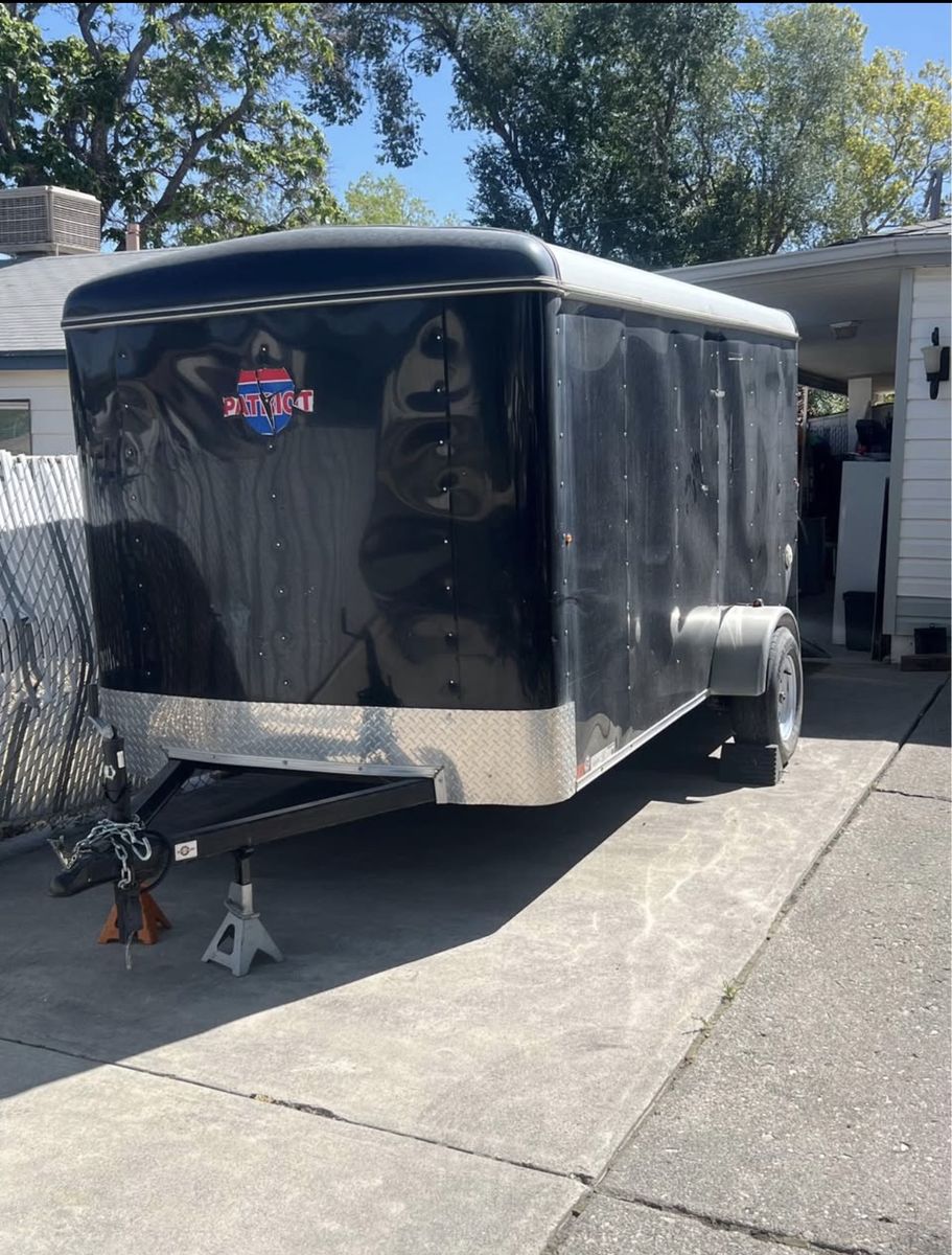 Patriot Enclosed Cargo Utility Trailer with Rear Ramp Door