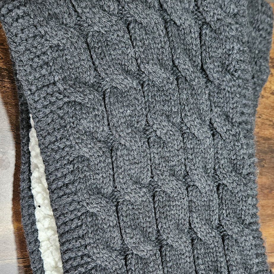 Grey wrap infinity scarf