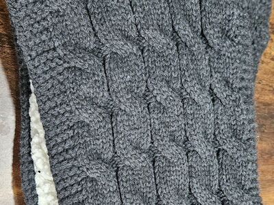 Grey wrap infinity scarf