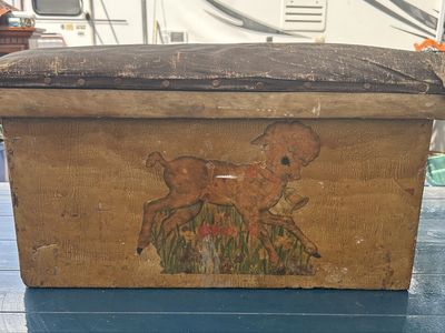 Vintage Wooden Toy Chest