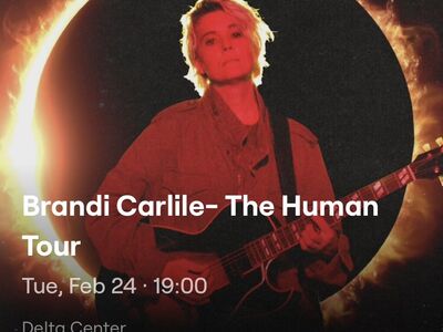Brandi Carlile, two Great Lower Bowl Tickets