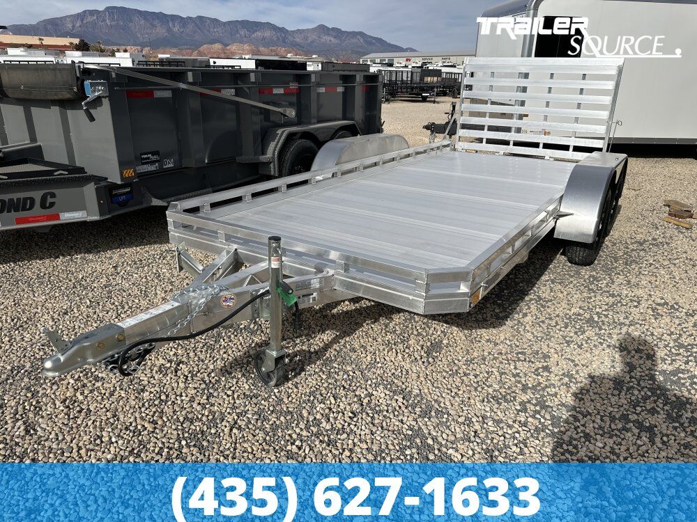 6.5x16 Alcom Mission FA 2.0 Tandem Axle Utility Trailer - 7K GVWR Alloy Wheels