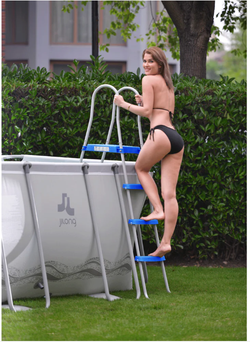 48" Platform Outdoor Above Ground Swimming Pool Ladder