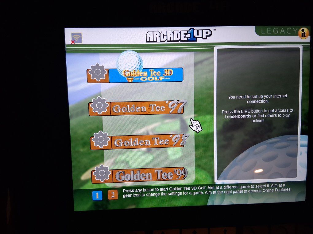 Golden Tee 3D Delux Arcade 1 Up Cabinet
