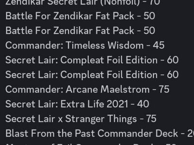 Sealed MTG Cards- Commander, secret lair, etc.