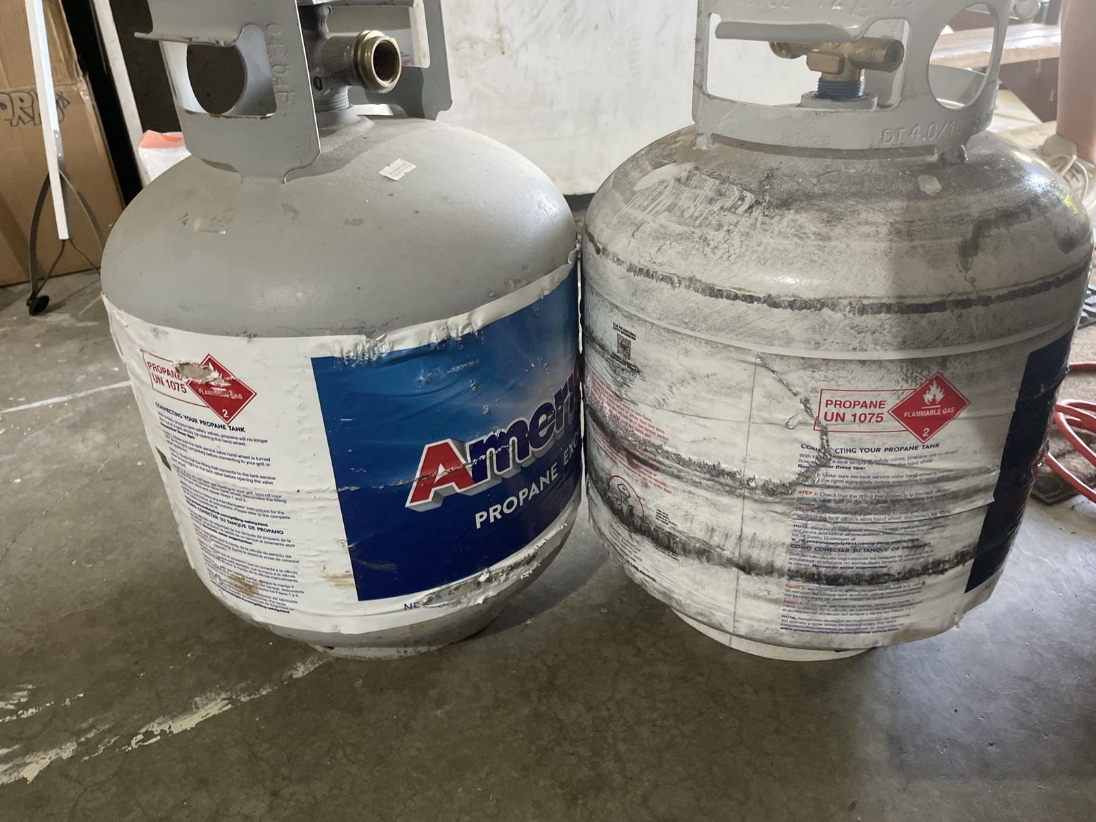 Pair of Amerigas 20 lb Propane Tanks