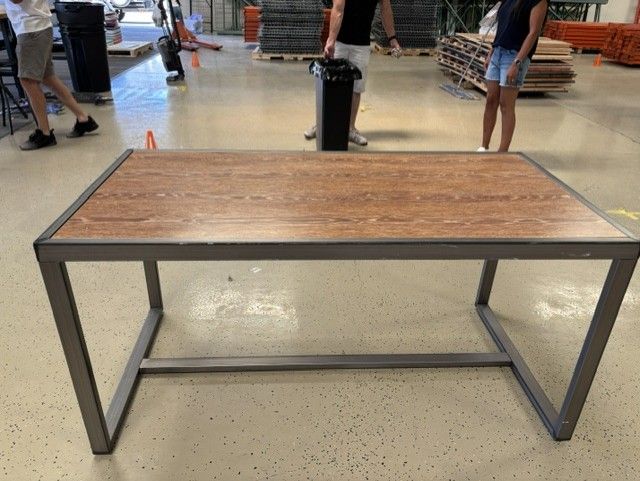 5 'L x 2'6"w x 30"h -Multifunctional Wood & Wrought Iron Office/Computer Desk, Game Table or Dining