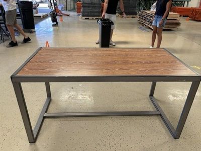5 'L x 2'6"w x 30"h -Multifunctional Wood & Wrought Iron Office/Computer Desk, Game Table or Dining