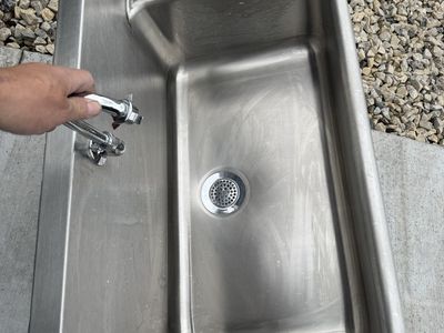 Stainless Steel Wall Mount Commercial Hand Wash Sink with Faucet - Industrial Grade Utility Sink