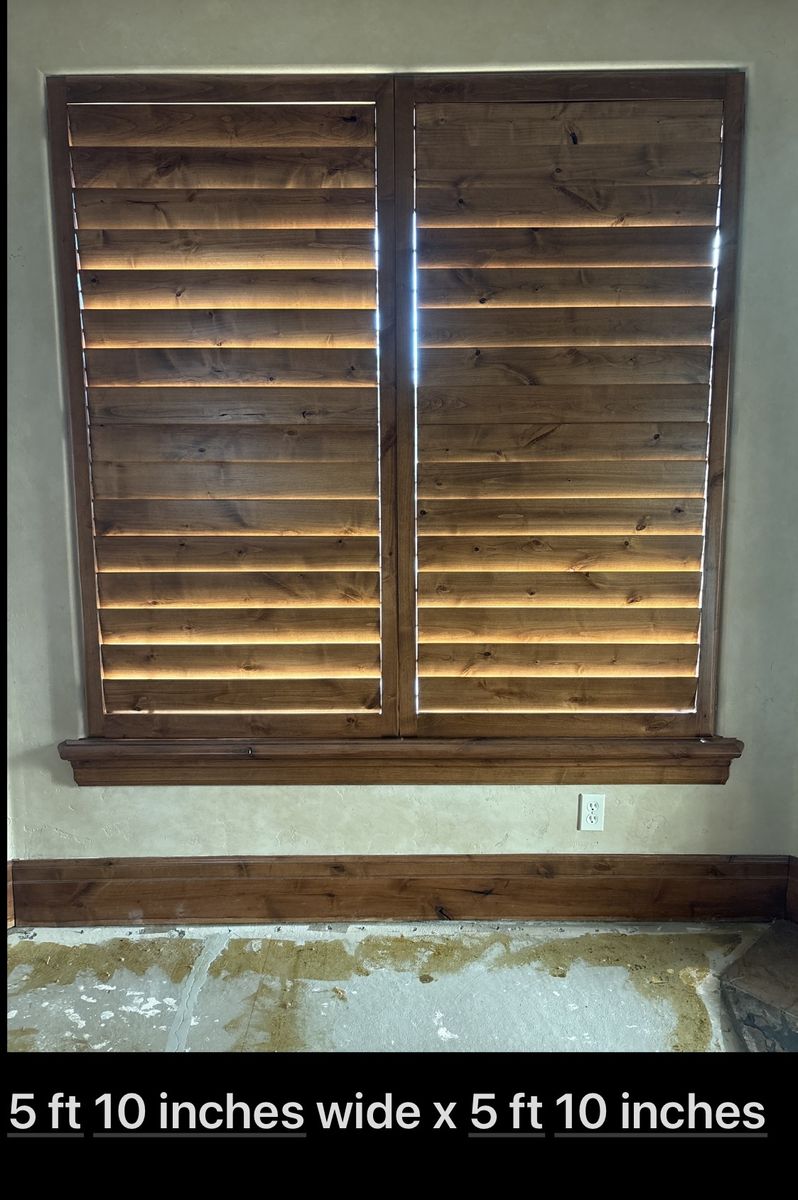 Rustic Wood Window Shutters - 5 ft 10 in x 5 ft 10 in