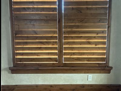 Rustic Wood Window Shutters - 5 ft 10 in x 5 ft 10 in