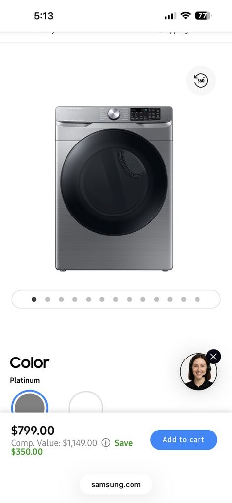 SAMSUNG ELECTRIC DRYER