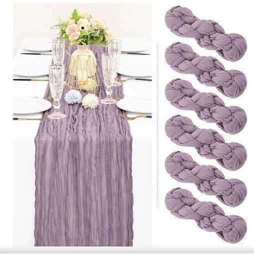 18 Never Used purple Wedding Silks, Table Runners,