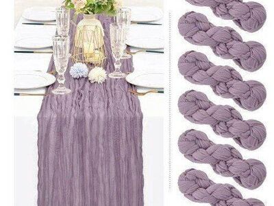 18 Never Used purple Wedding Silks, Table Runners,