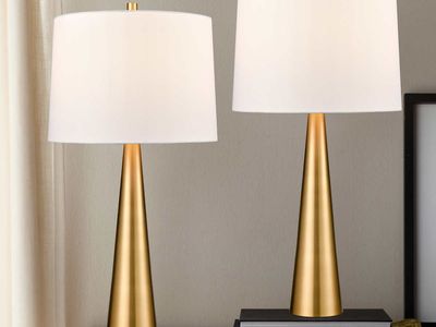 Bridgeport JA24252 Austin 2-pack Tapered Lamp Set in Gold 1504408 #82911