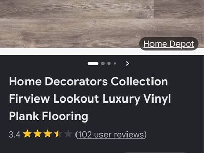 Home Decorators Collection Firview Lookout Gray Luxury Vinyl Plank Flooring, 12 MIL
