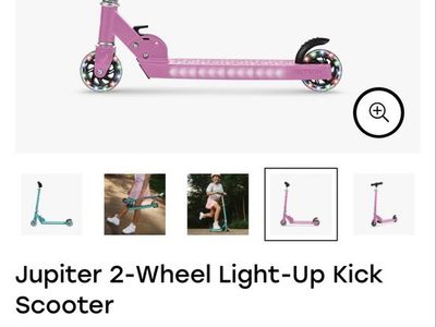 Pink jetson light up kids scooter