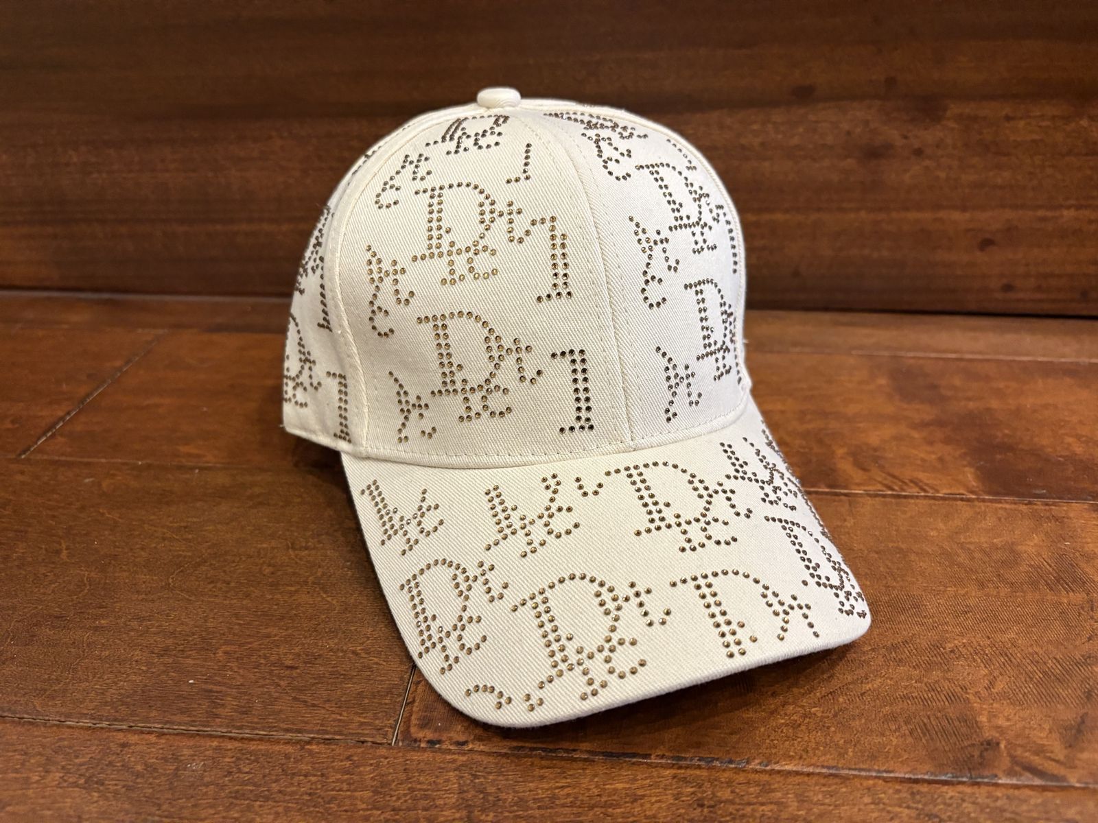 New Baseball Hat w/ Small Gold Rhinestone Letters