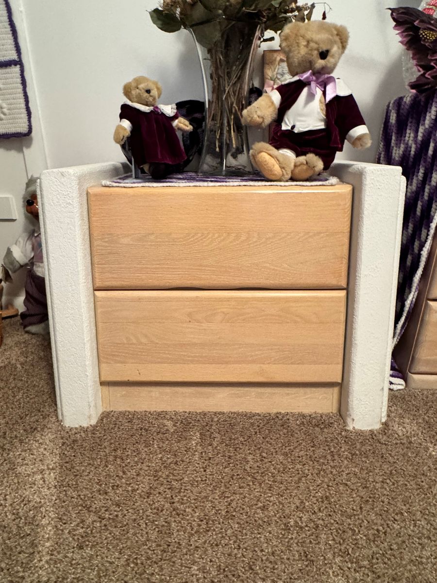 TWO (2) BEDROOM NIGHT STANDS TABLES 30" W x 21 1/2" T