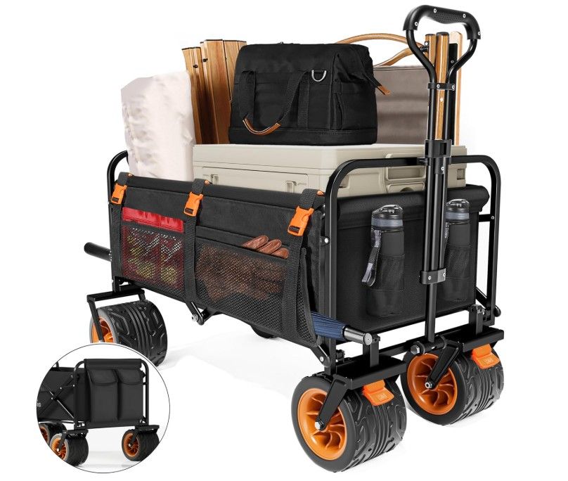 Heavy-Duty Folding wagon with Extra Large 150L Capacity, Camping, Beach, and Outdoor Use *New in Box*