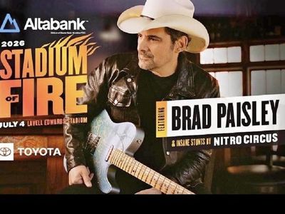 4 Brad Paisley Stadium of Fire 2026 Tickets - Level EAST, Section 131, Row 12 (Seats 11-14)