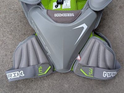 Maverik Mx Lacrosse Shoulder Pad - Large, NOCSAE Certified with External Kardiac Guard