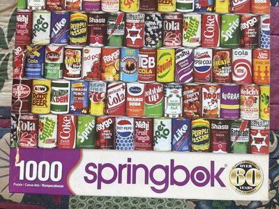 Springbok 1000-Piece Vintage Soda Can Jigsaw Puzzle - "Oldest Puzzle Brand" - Complete