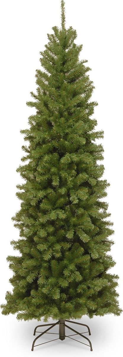 NEW National Tree Company 6 ft Unlit North Valley Spruce Slim Artificial Christmas Tree, 636 Tips, Includes Stand, Green