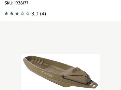 Beavertail Phantom 9' Flat Bottom Duck Boat with Oars & Storage, Used Once