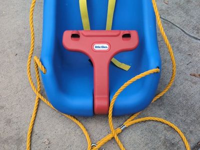 Little Tikes Blue and Red Infant Toddler Swing Seat with Safety Straps