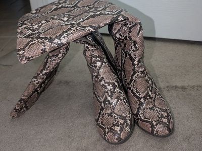 faux snake skin boots
