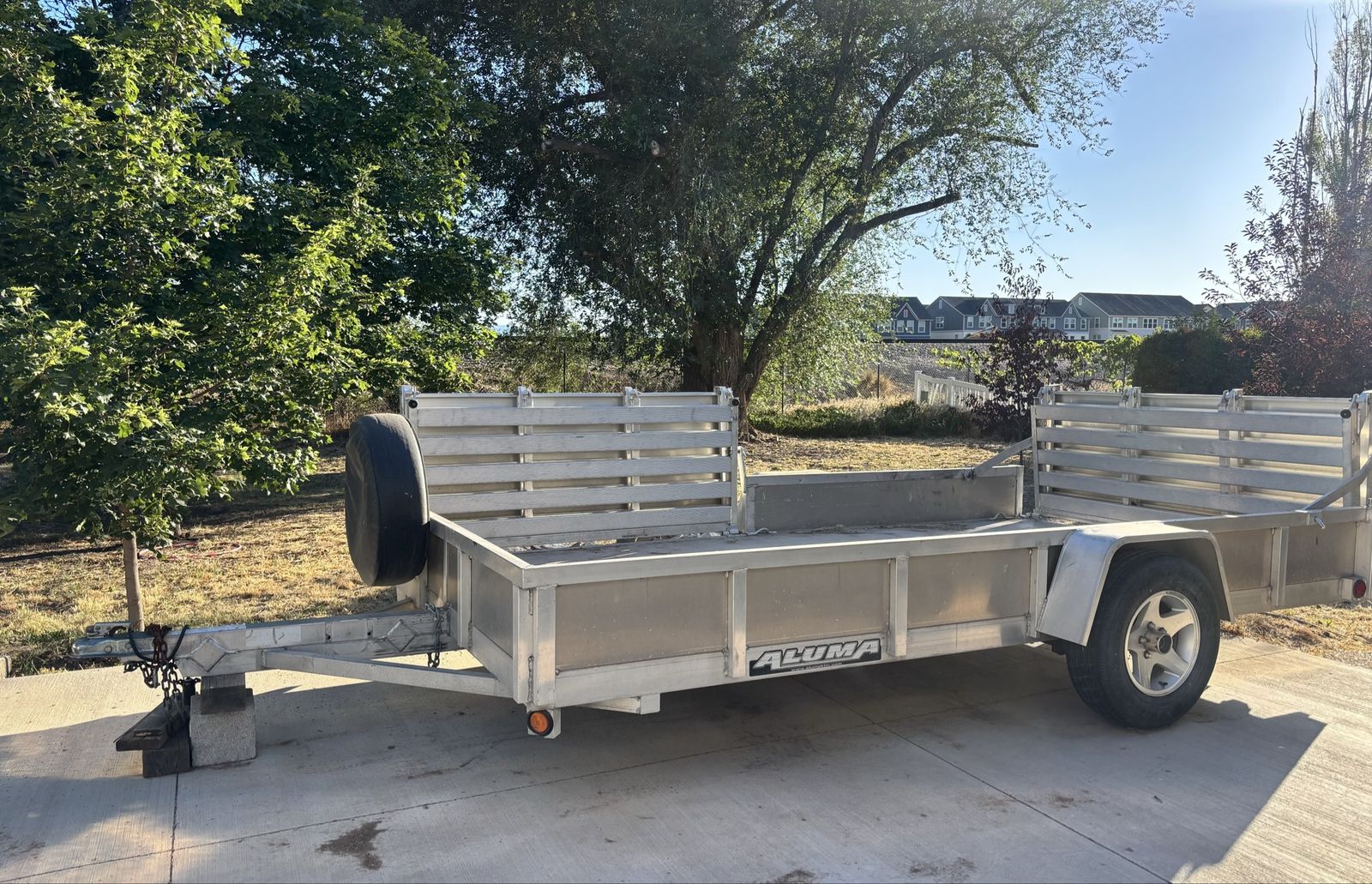 Aluma Aluminum Utility Trailer with Ramp Gate and Spare Tire